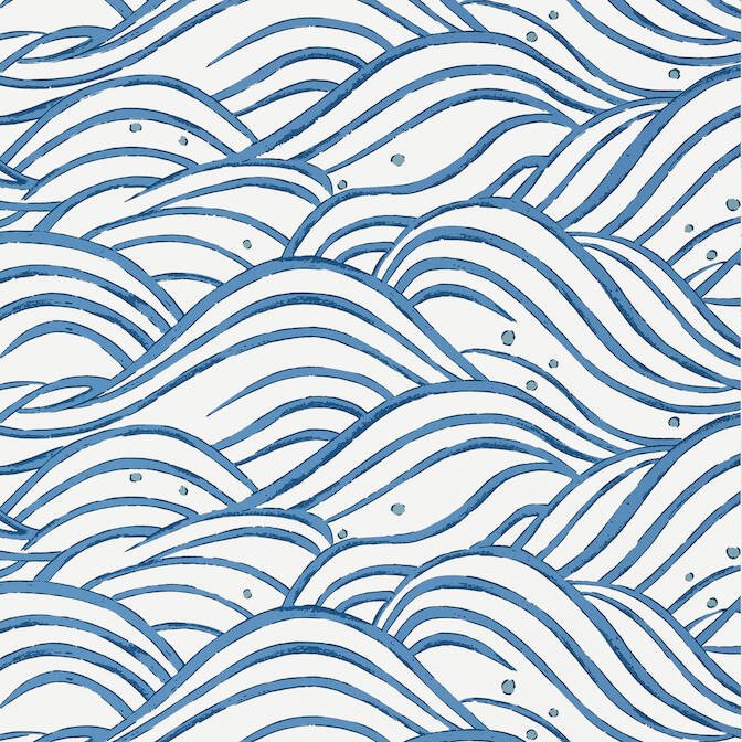 WAVES,Wallpaper Wallpaper| Thibaut Design
