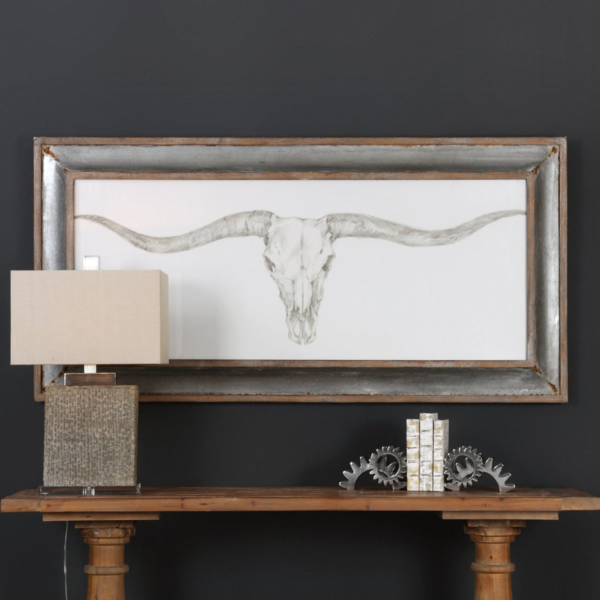 Western Skull Mount Framed Print Paintings & Pictures| Uttermost