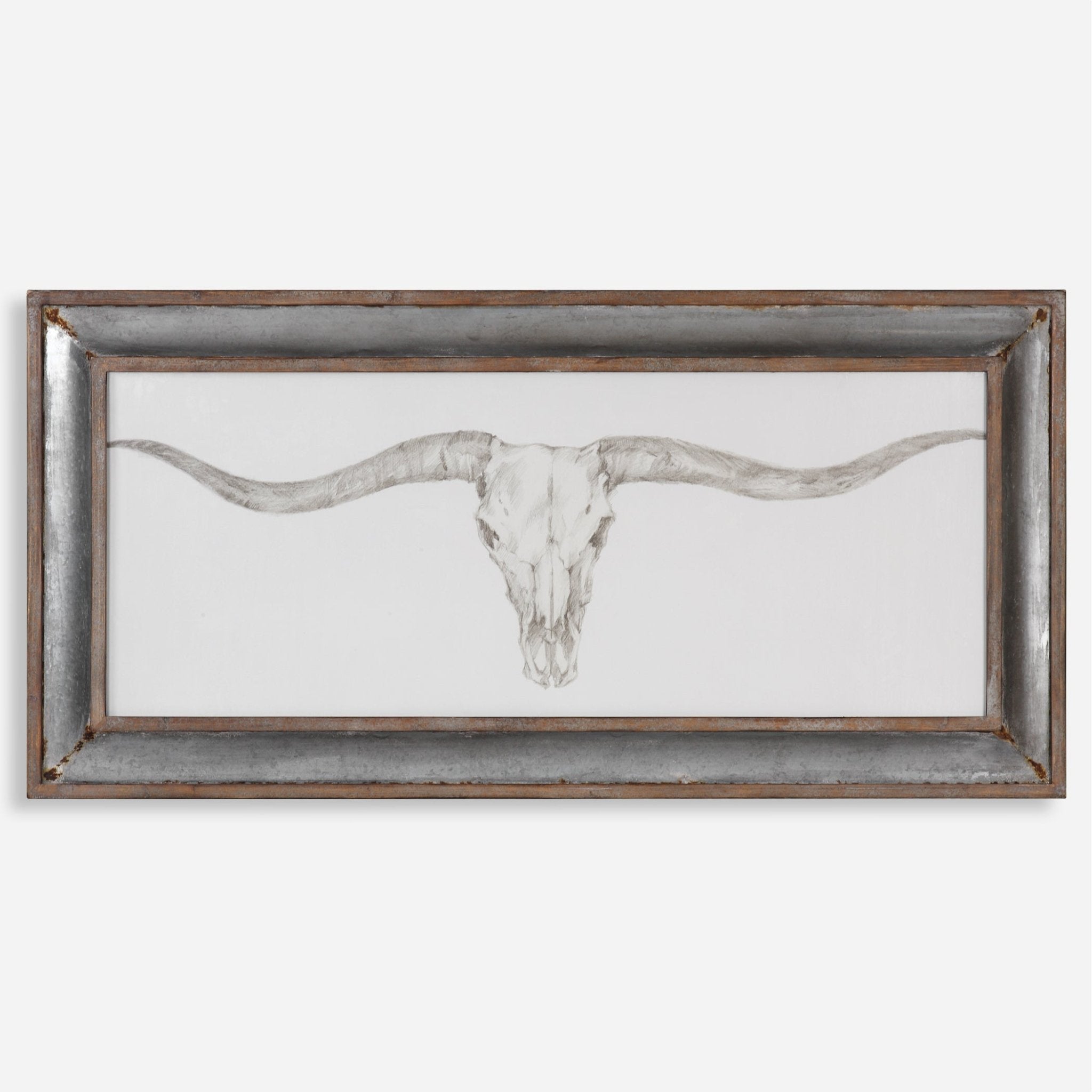 Western Skull Mount Framed Print Paintings & Pictures| Uttermost