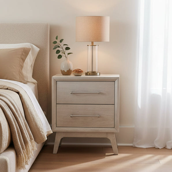 Westland 2-Drawer Nightstand in Almond Nightstands| Roots Furniture