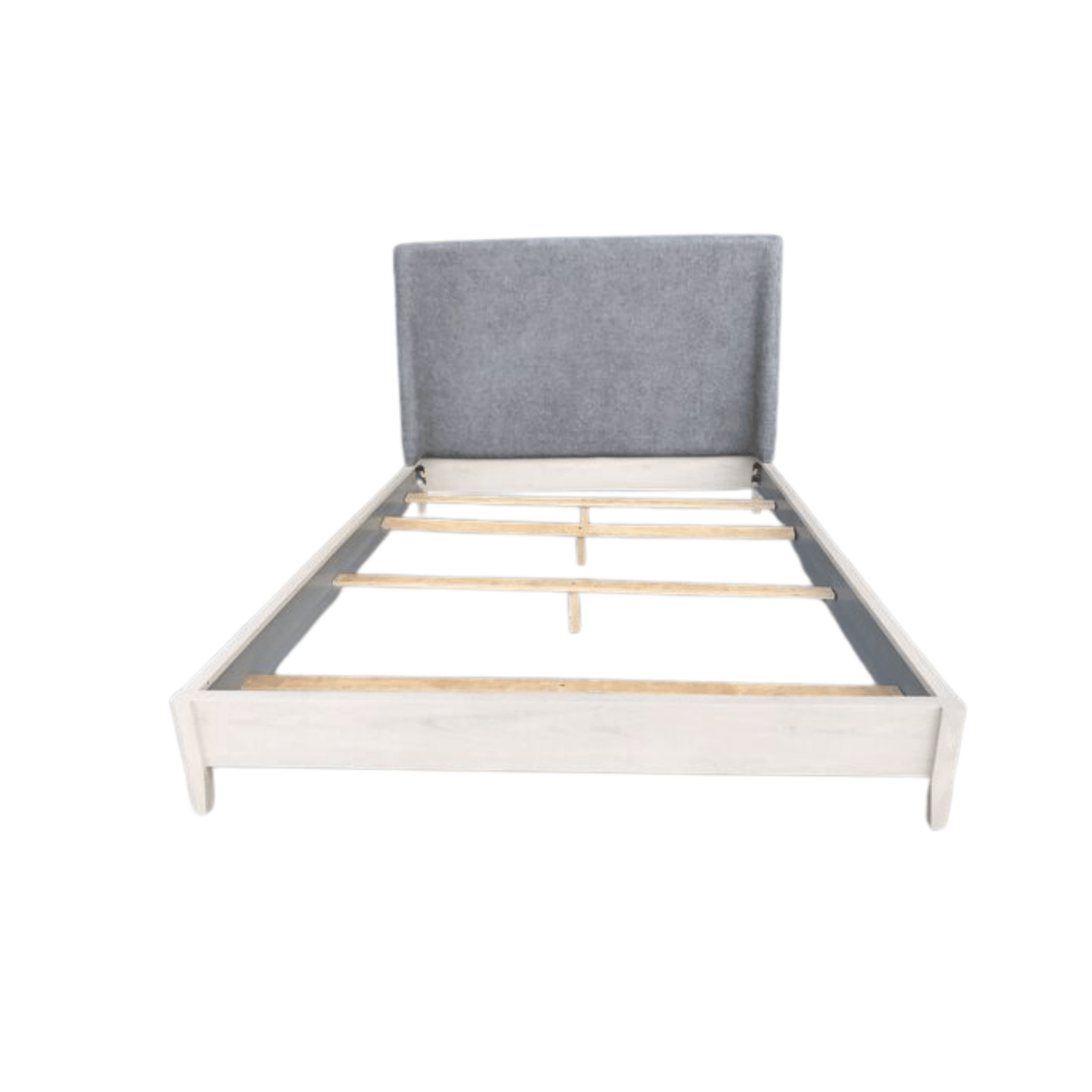 Westland Queen UPH Bed with Grey Fabric in Almond Beds| Roots Furniture