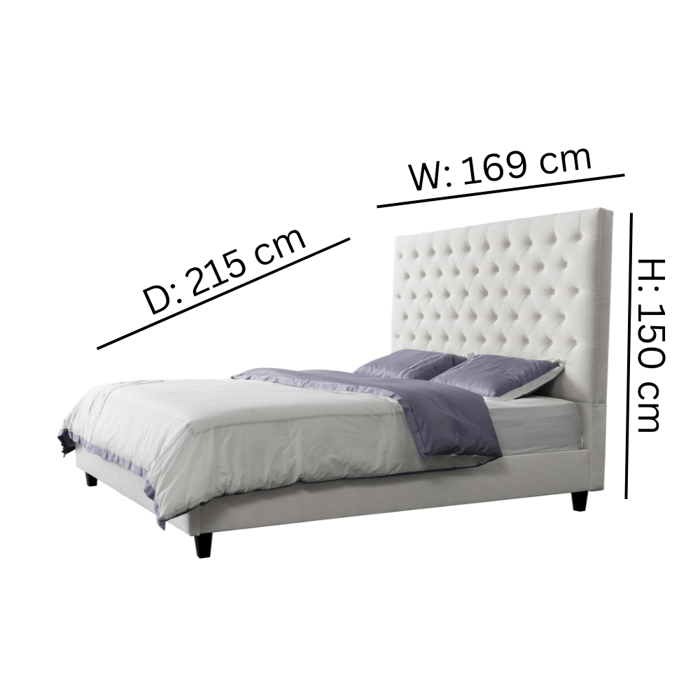 WH Light Beige Bed - King