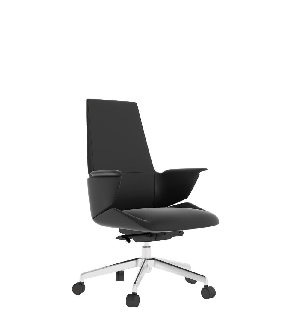 Orion Medium Back Chair - Black