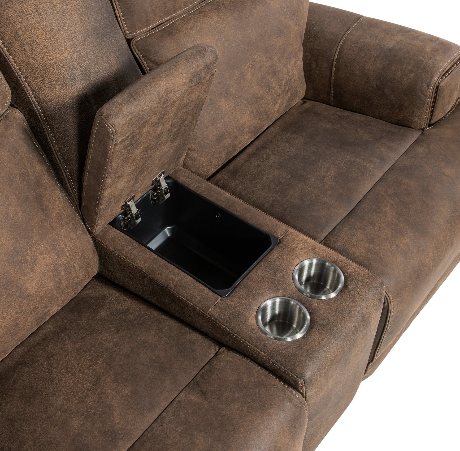 Wheeler Console Loveseat with Power Recline & Power Headrest Sofas & Loveseats| Hooker