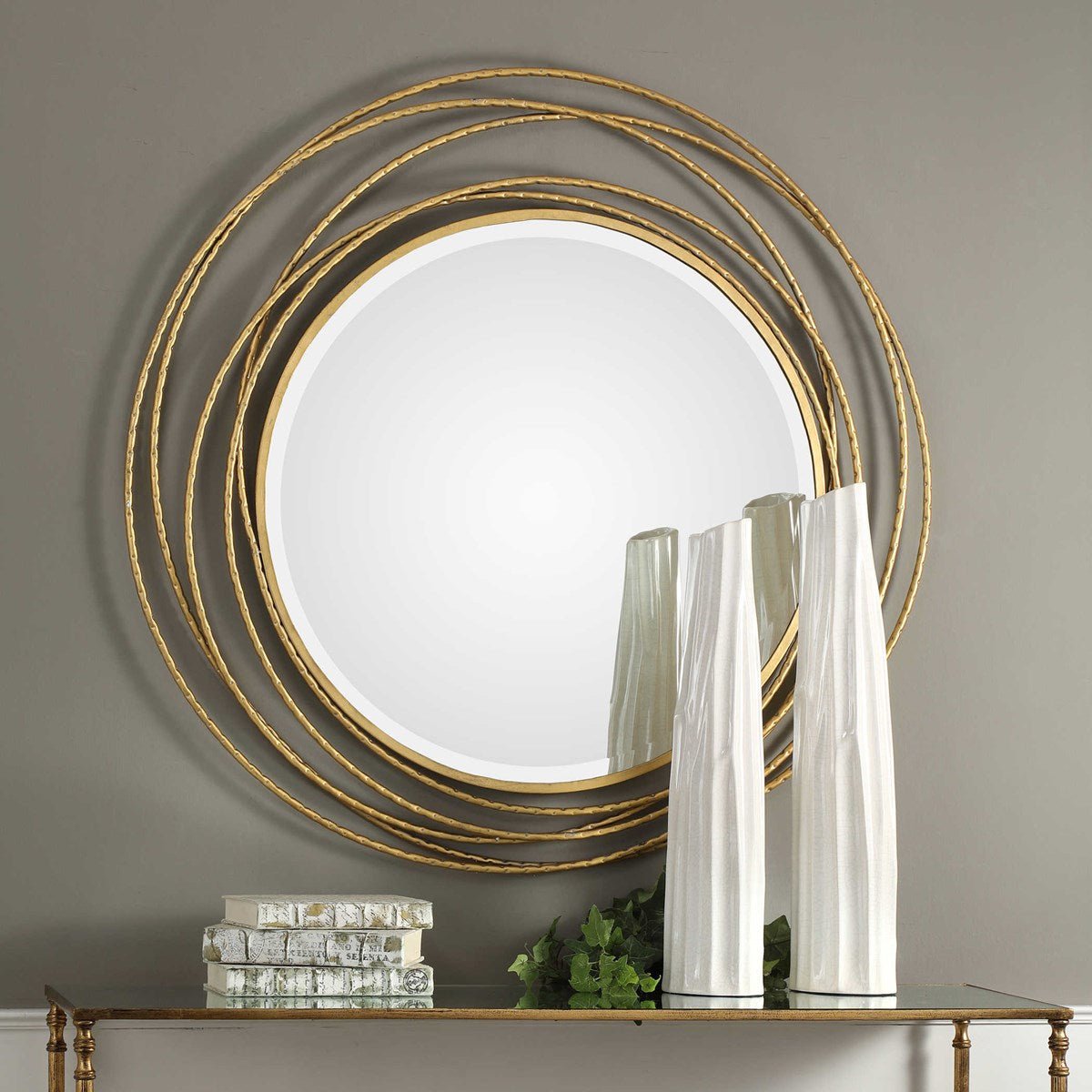 Whirlwind Round Mirror Mirrors| Uttermost