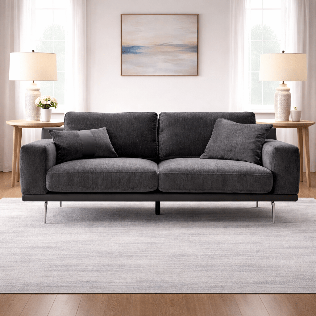 Whisper Soft Black Loveseat W190 Sofas & Loveseats| Roots Furniture