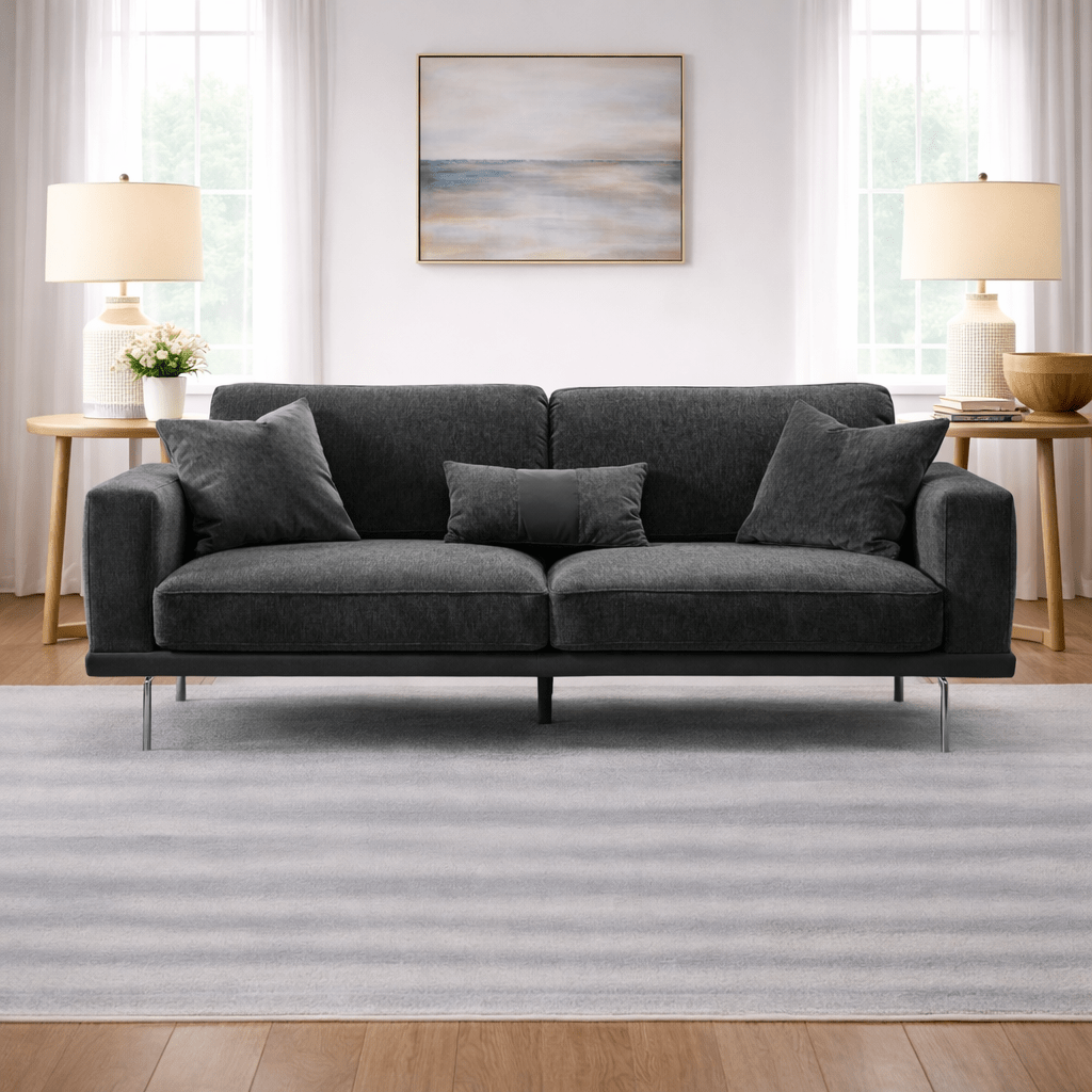 Whisper Soft Black Sofa W230 Sofas & Loveseats| Roots Furniture