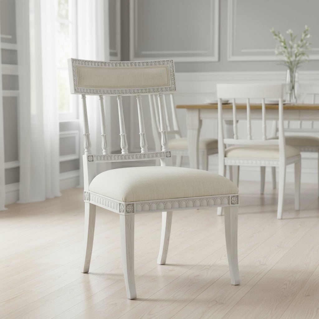 White - Altocumulus Klismos Side Chair Dining Chairs| Jonathan Charles