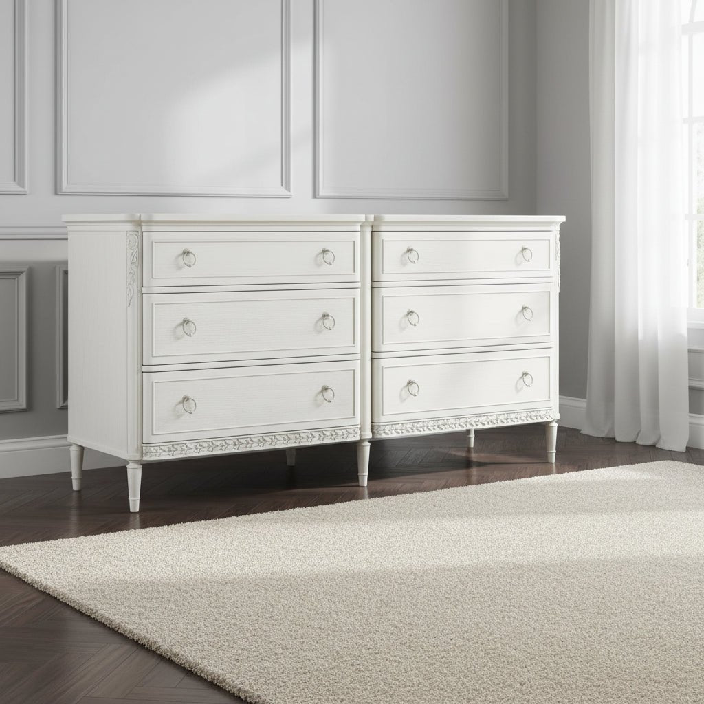 White - Altostratus Double Dresser Dressers| Jonathan Charles