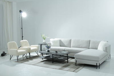 White Corner Sectional - Al Rugaib Furniture