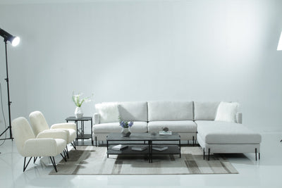 White Corner Sectional - Al Rugaib Furniture