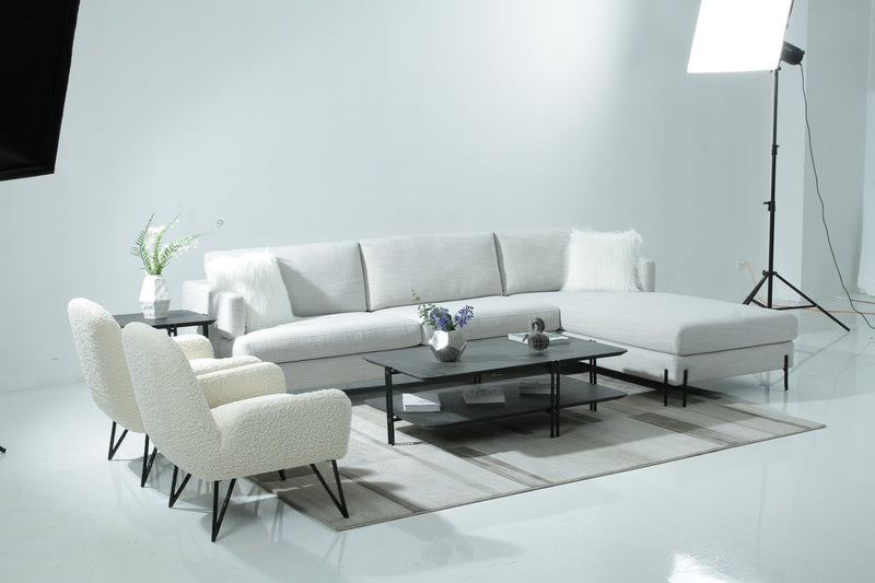 White Corner Sectional - Al Rugaib Furniture
