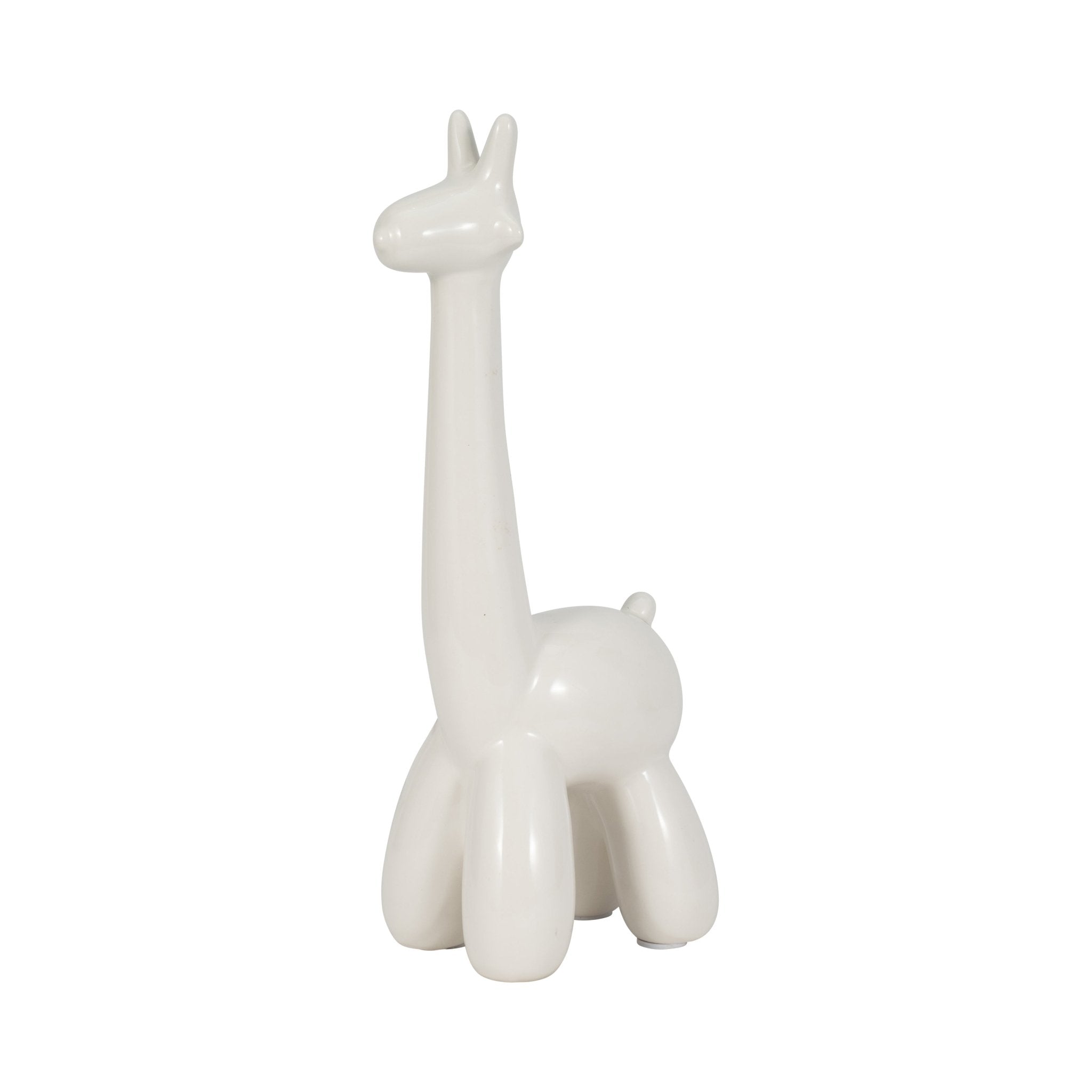 WHITE GIRAFFE BALLOON ANIMAL Table Decors| Sagebrook Home