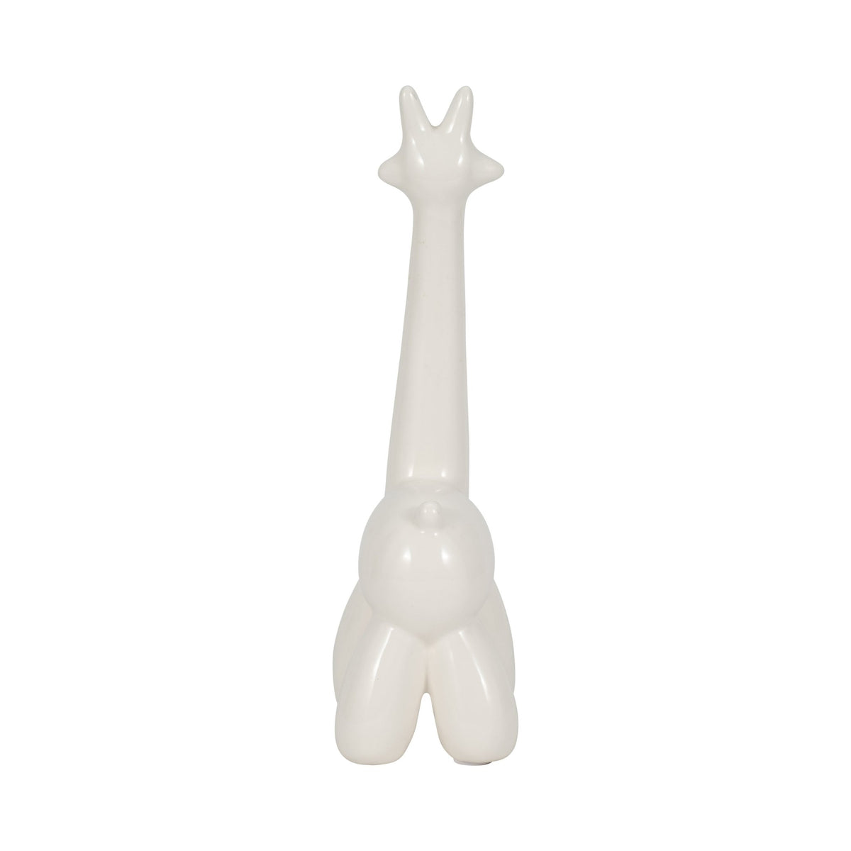 WHITE GIRAFFE BALLOON ANIMAL Table Decors| Sagebrook Home
