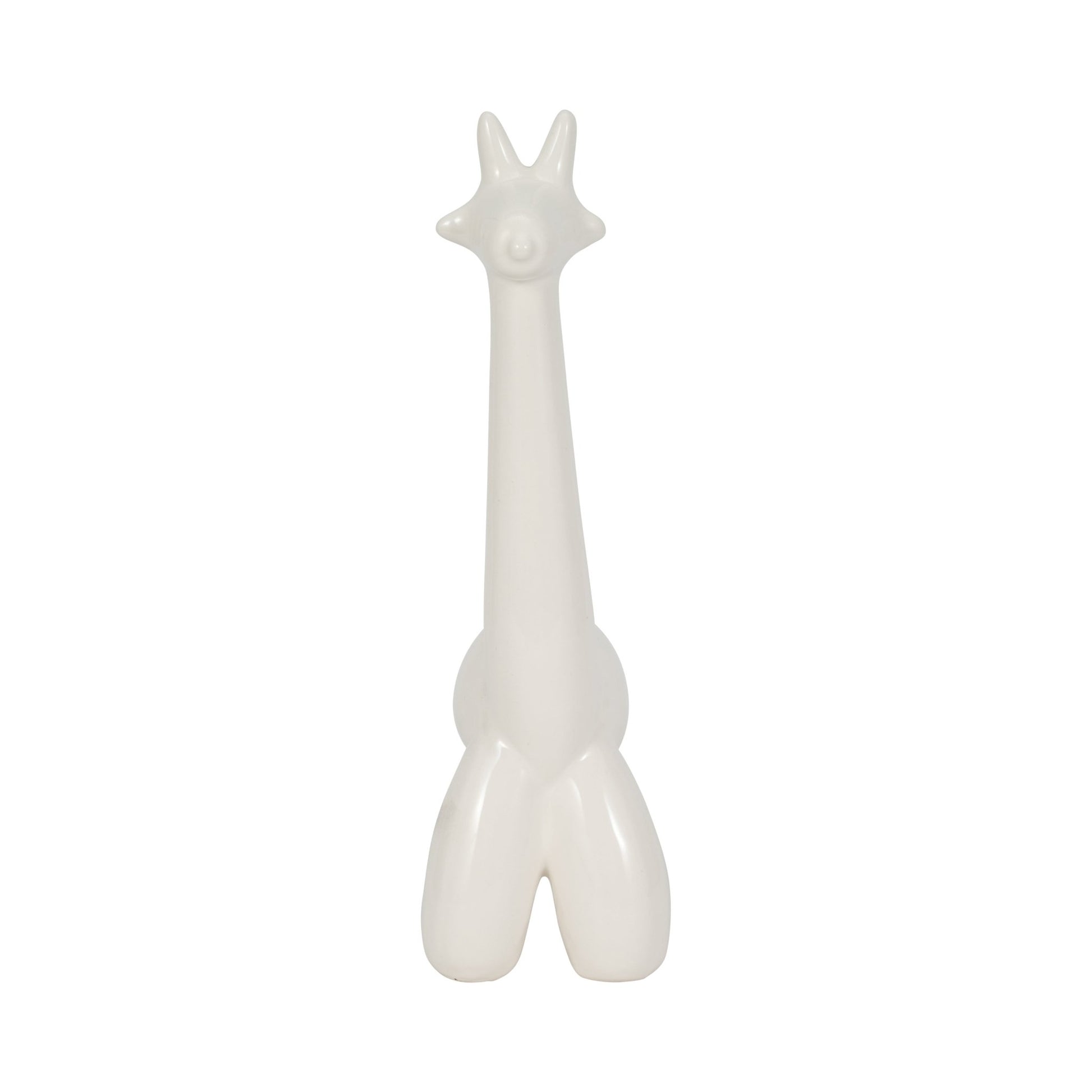 WHITE GIRAFFE BALLOON ANIMAL Table Decors| Sagebrook Home
