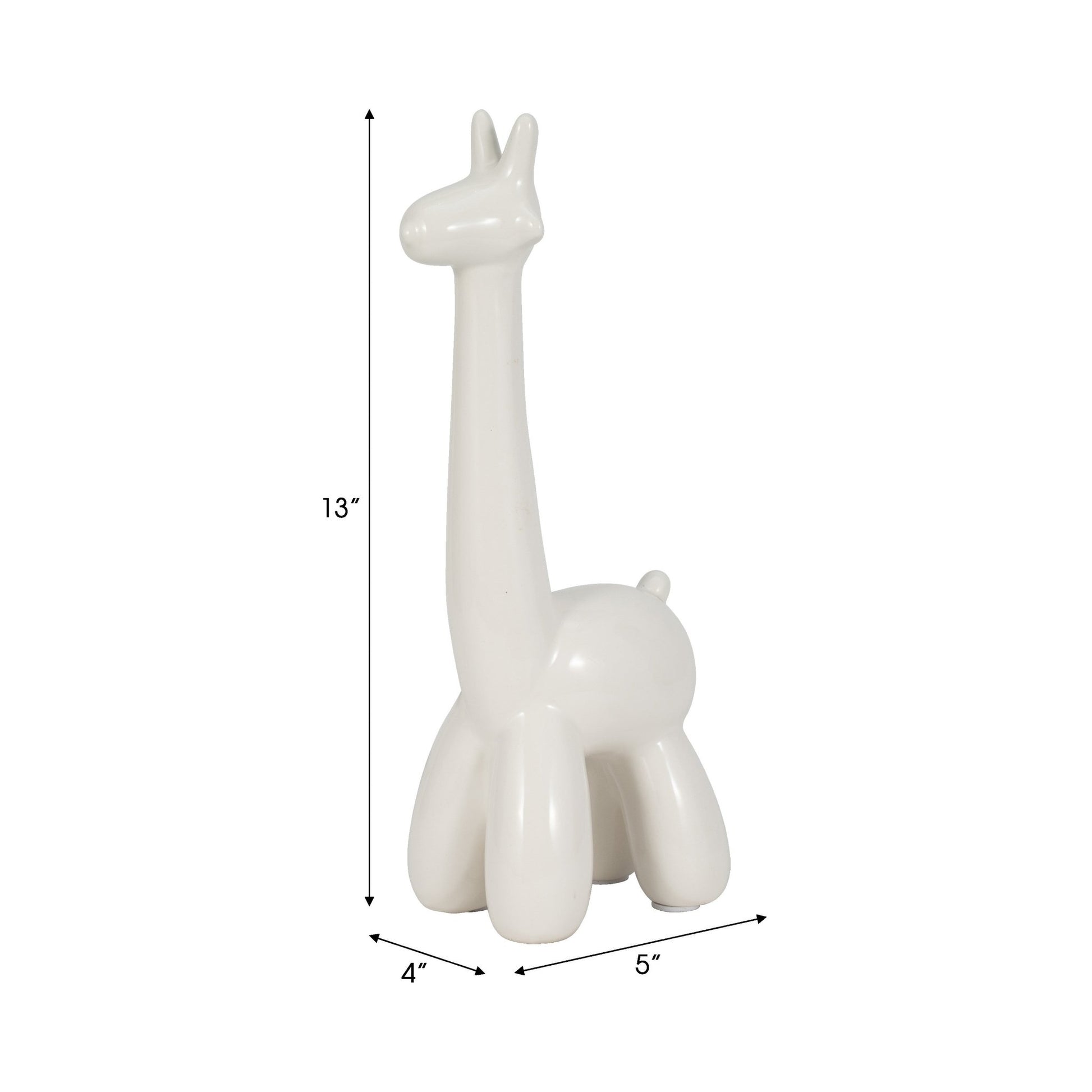 WHITE GIRAFFE BALLOON ANIMAL Table Decors| Sagebrook Home