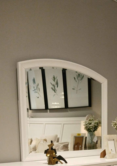 White Harmonious Haven Mirror - Al Rugaib Furniture