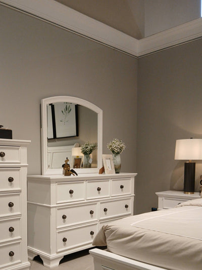 White Harmonious Haven Mirror - Al Rugaib Furniture