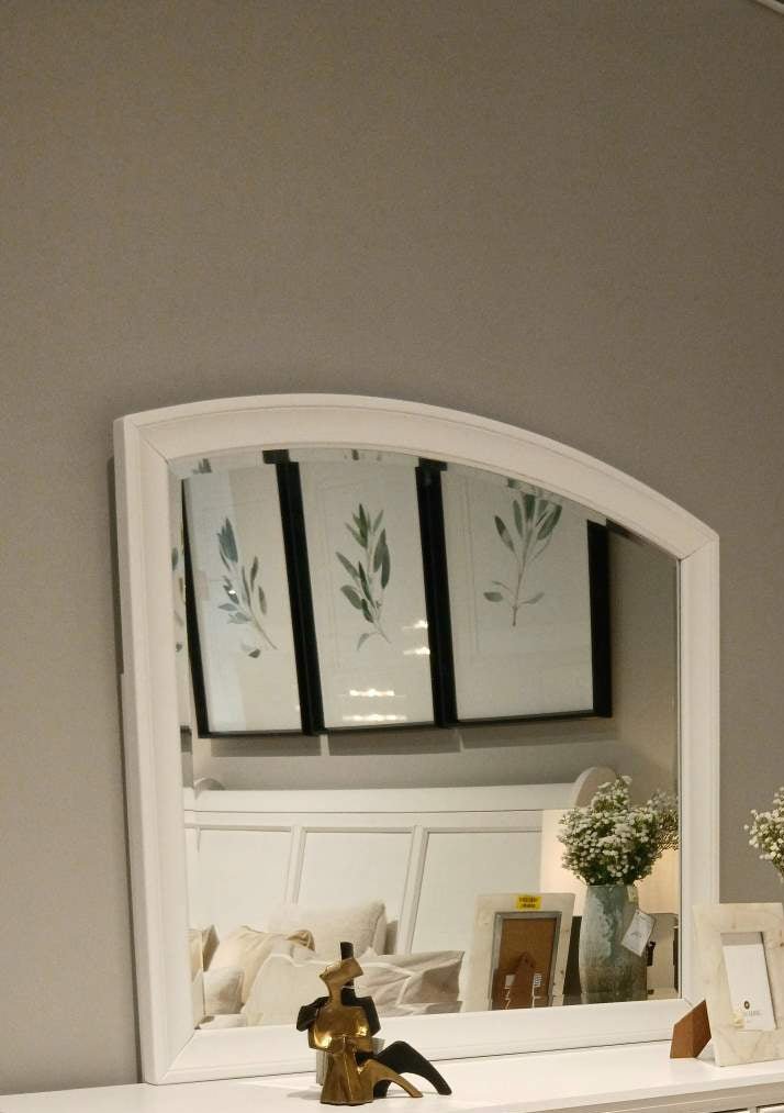 White Harmonious Haven Mirror - Al Rugaib Furniture
