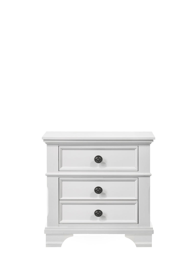 White Harmonious Haven Nightstand - Al Rugaib Furniture