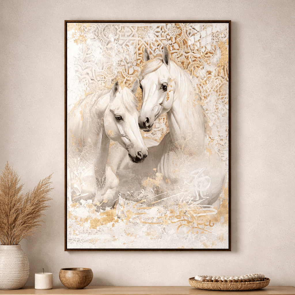 White Horses Portrait Paintings & Pictures| Roots Furniture