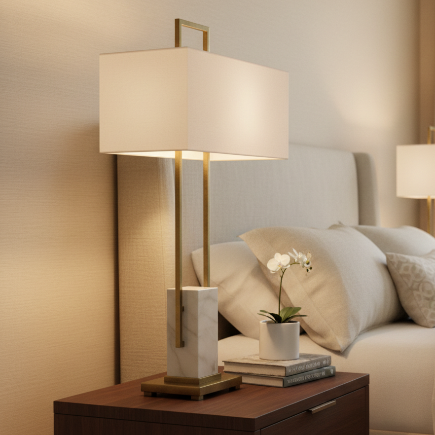 White Marble Table Lamp Table Lamps| Uttermost