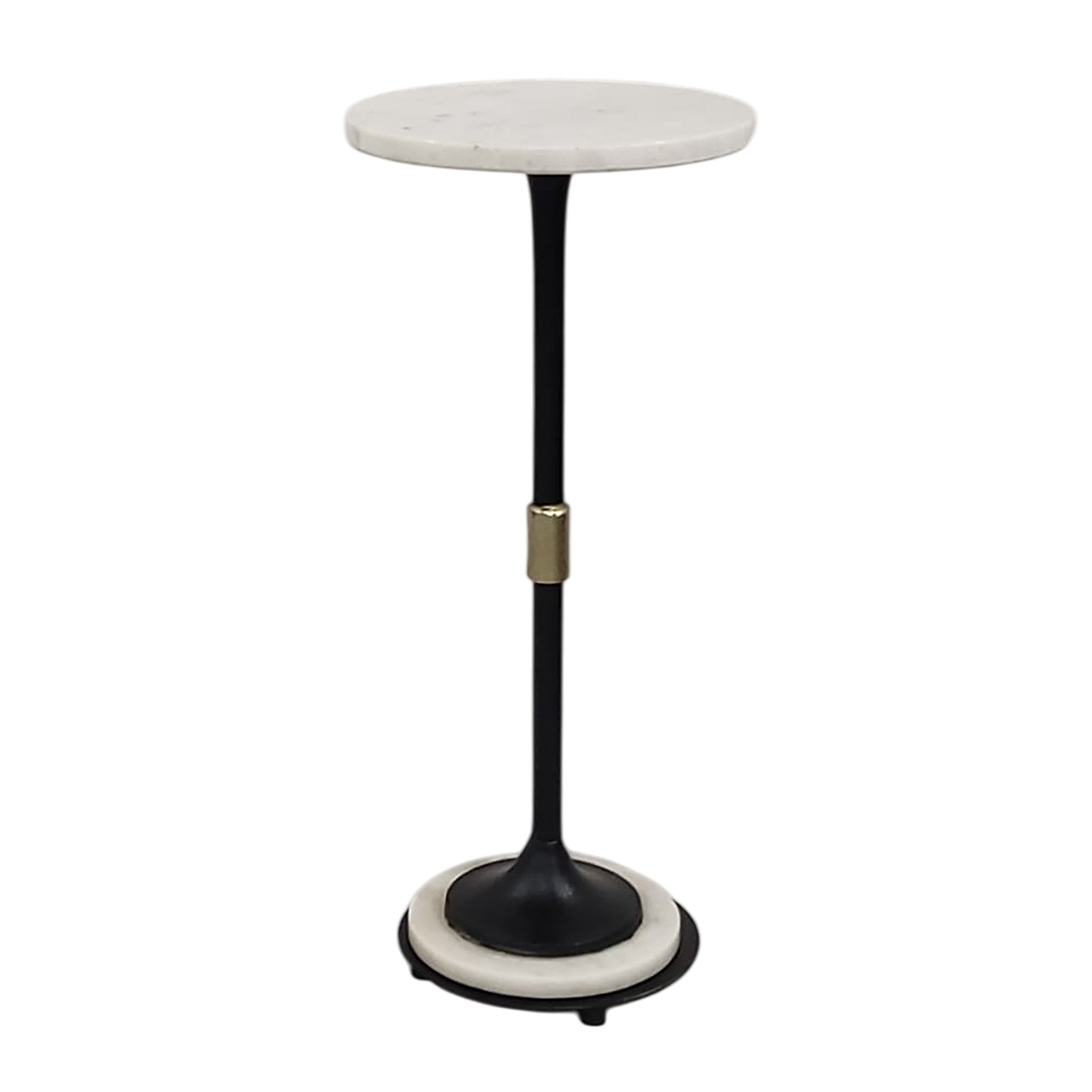 white marble table with black metal Accent & End Tables| Sagebrook Home