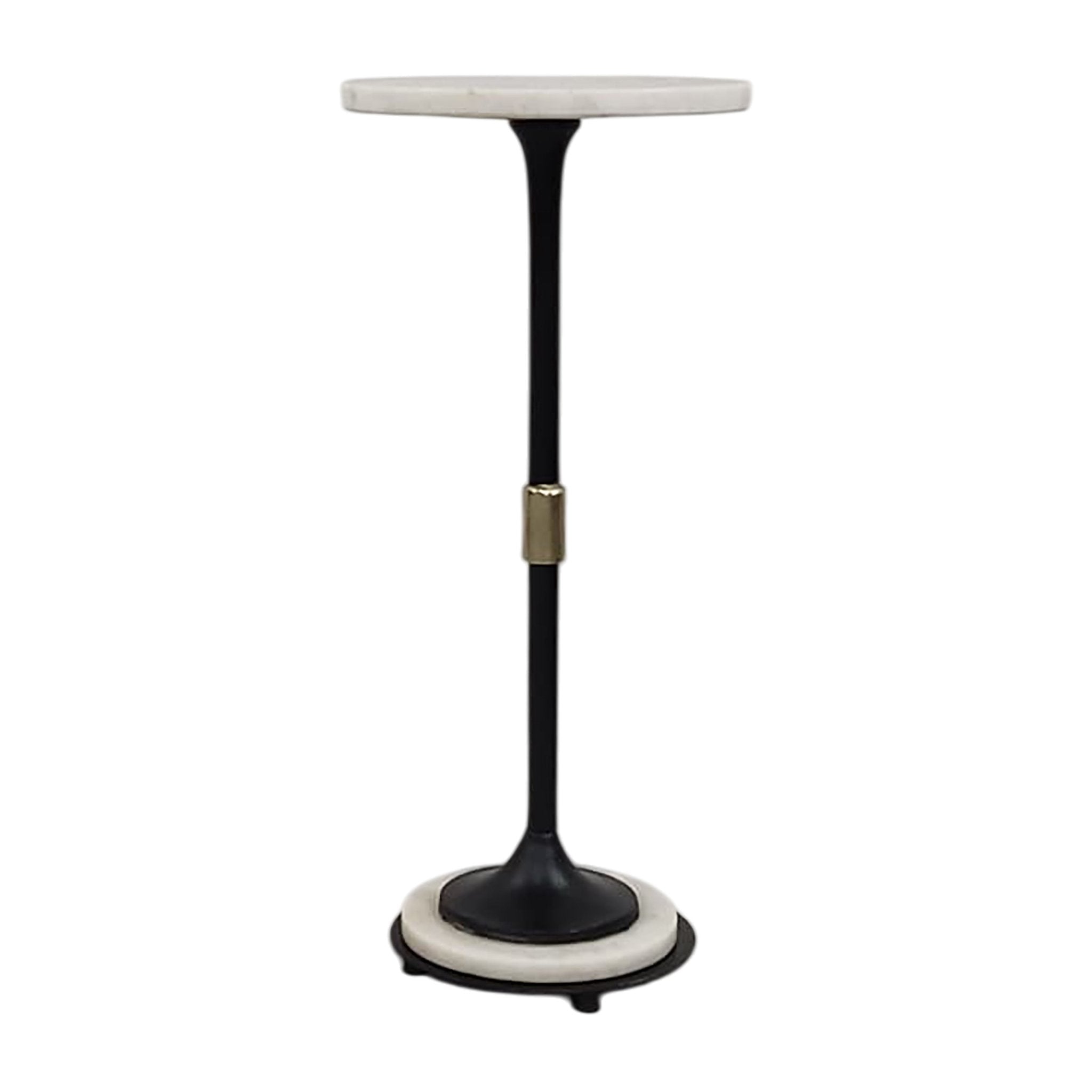white marble table with black metal Accent & End Tables| Sagebrook Home