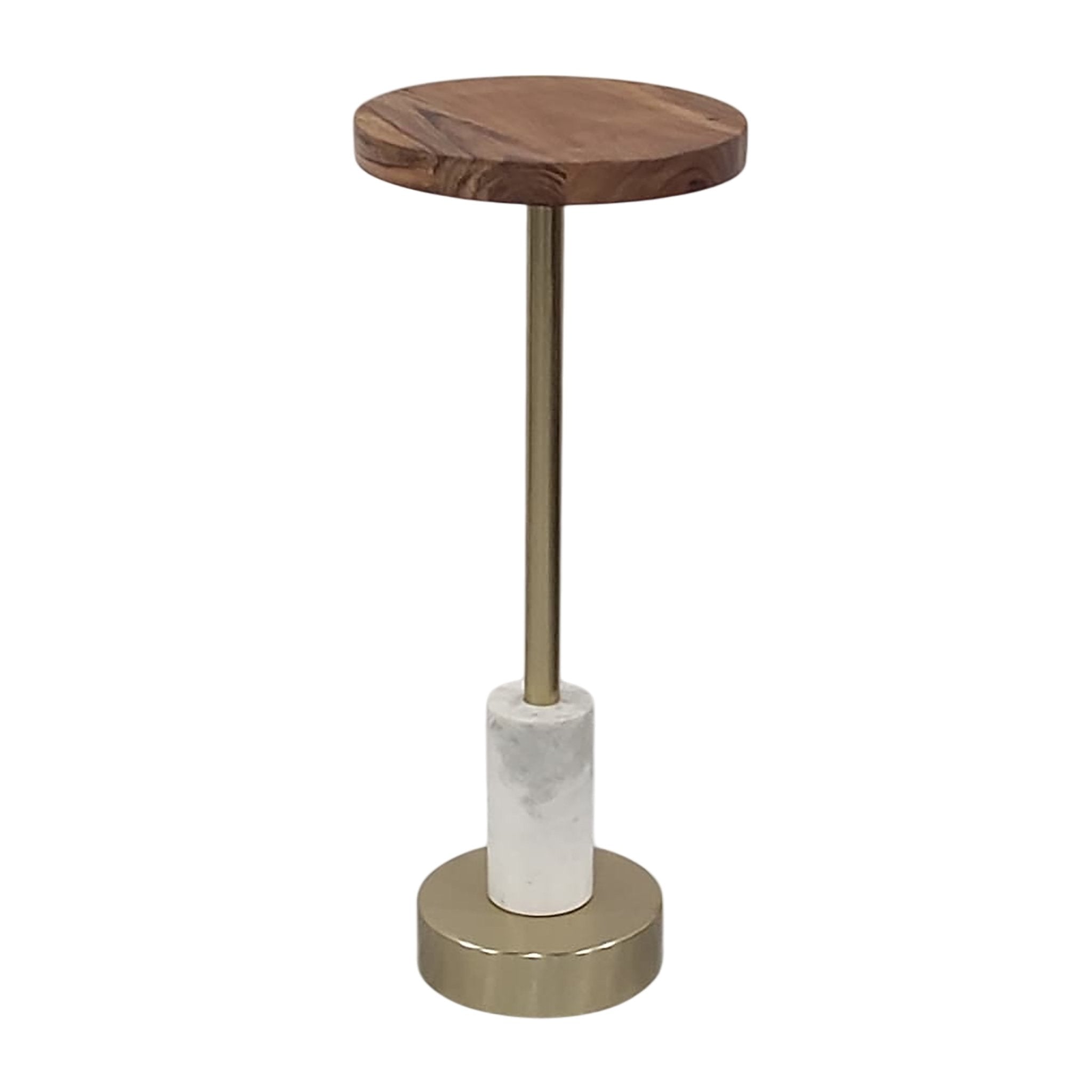 white marble table with brown wood top Accent & End Tables| Sagebrook Home