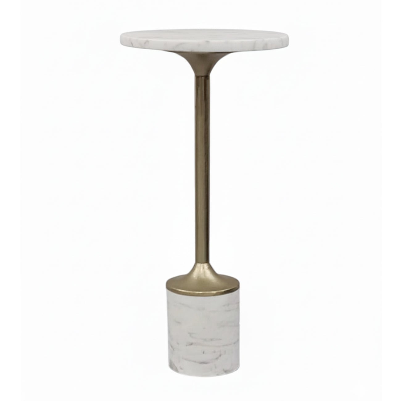white marble table with gold metal Accent & End Tables| Sagebrook Home