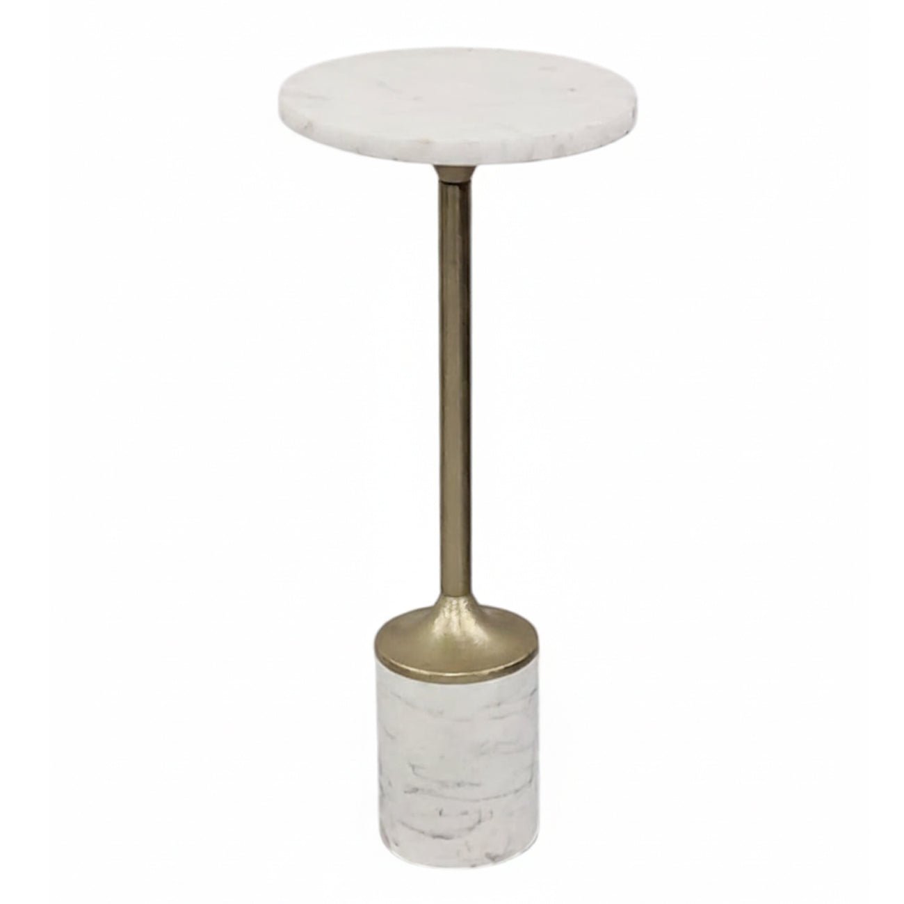 white marble table with gold metal Accent & End Tables| Sagebrook Home