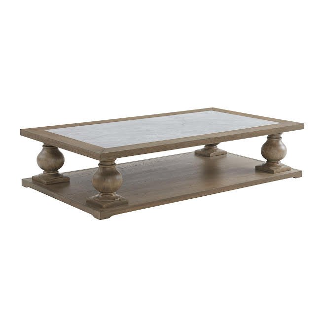 White Marble Top Grayish Brown Coffee Table Coffee Tables| Roots Furniture
