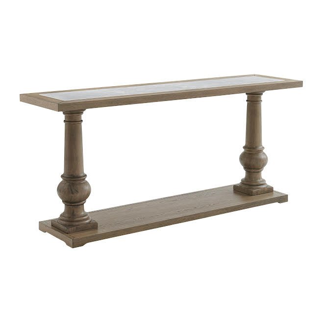 White Marble Top Grayish Brown Sofa Table Accent & End Tables| Roots Furniture
