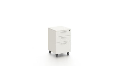 White Mobile Pedestal - Al Rugaib Furniture