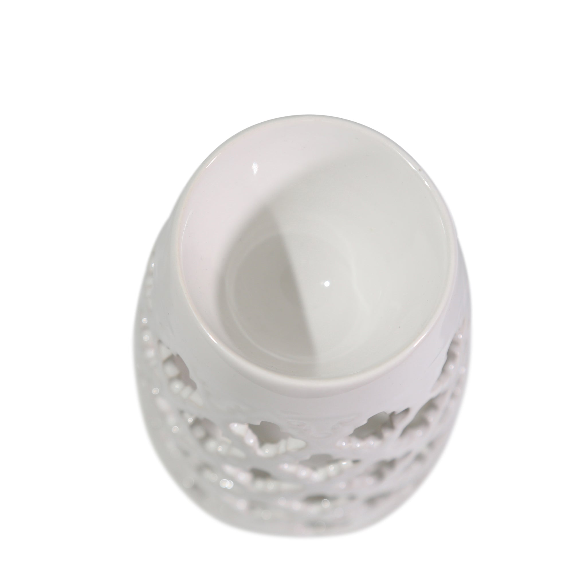 WHITE OIL BURNER CANDLE HOLDER, 6" Candle Holders| Sagebrook Home