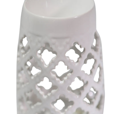 WHITE OIL BURNER CANDLE HOLDER, 6" - Al Rugaib Furniture