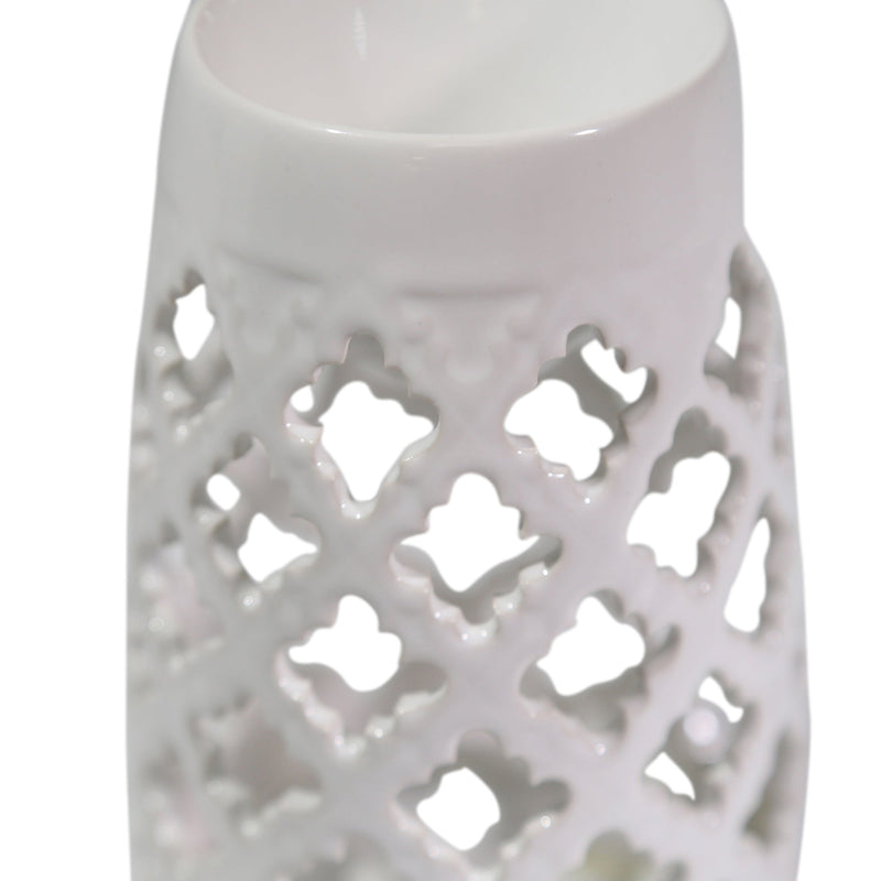 WHITE OIL BURNER CANDLE HOLDER, 6" - Al Rugaib Furniture