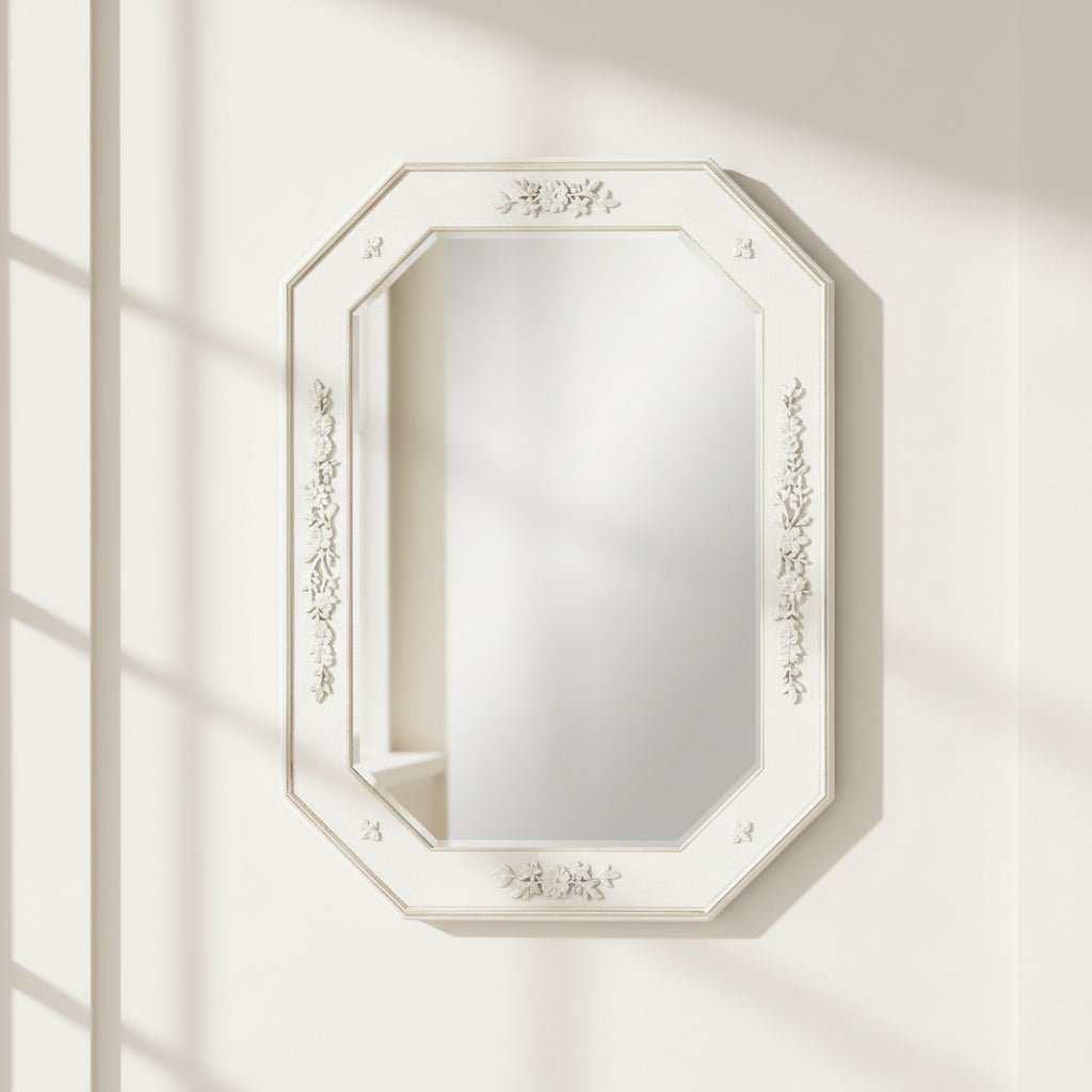 White - Parhelion Carved Mirror Mirrors| Jonathan Charles