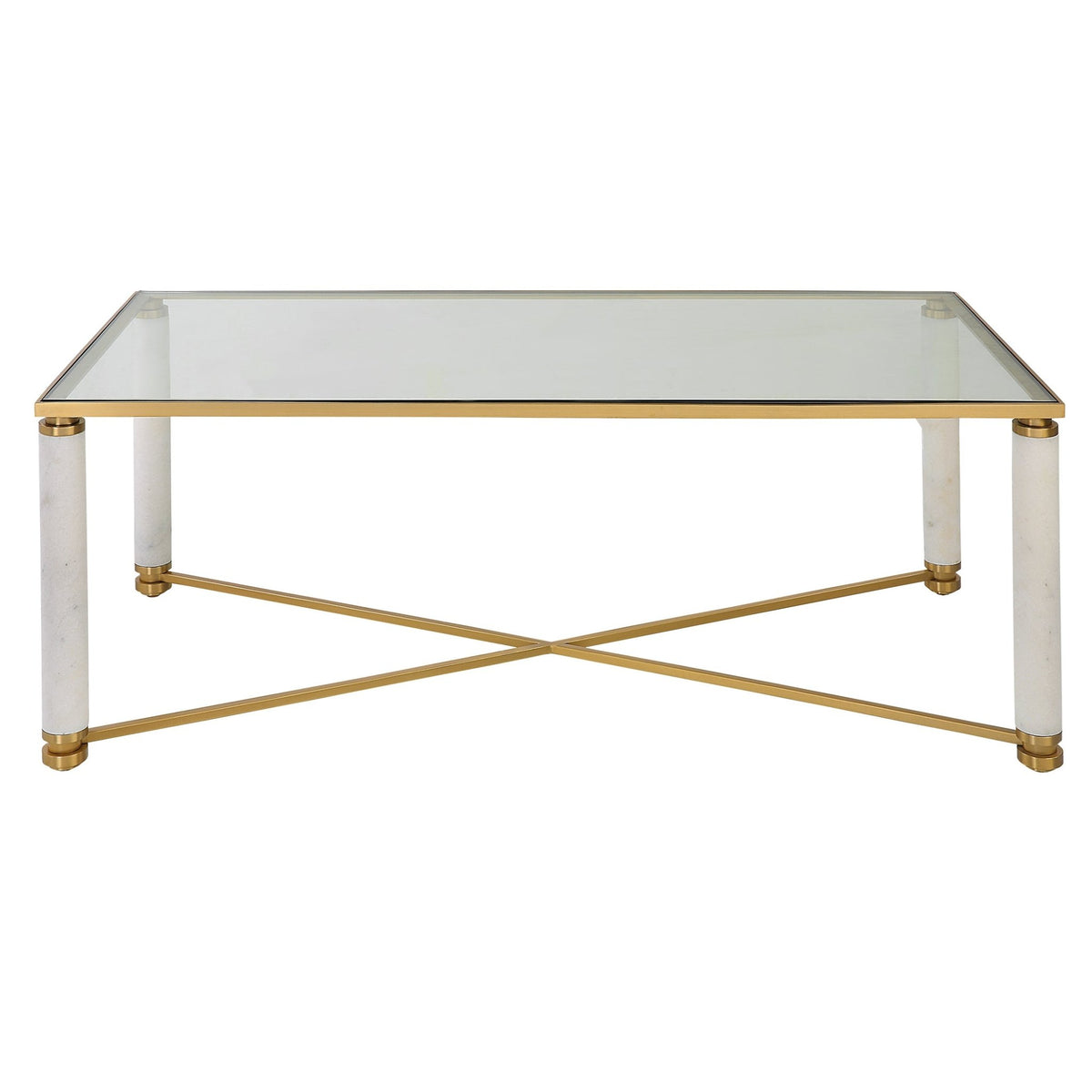 White Pillar Cocktail Table Table Decors| Uttermost
