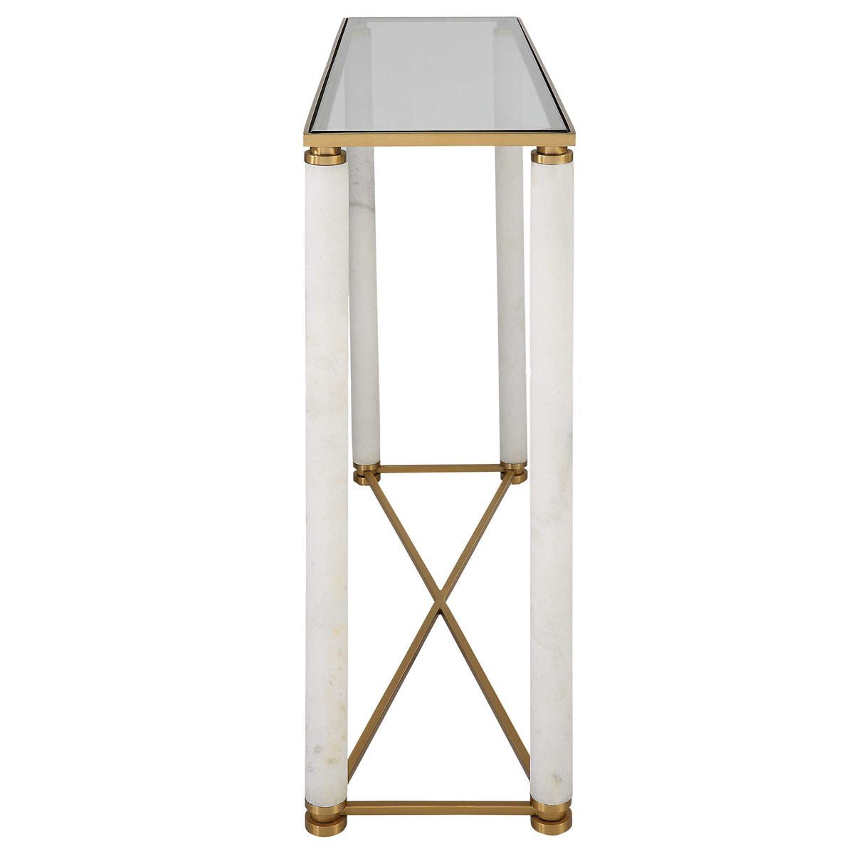 White Pillar Console Consoles & Sideboards| Uttermost