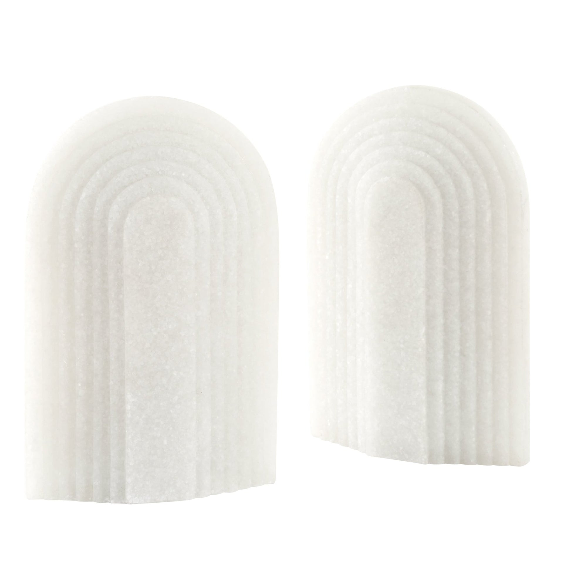 WHITE RICE STONE BOOKENDS S/2 Table Decors| Uttermost