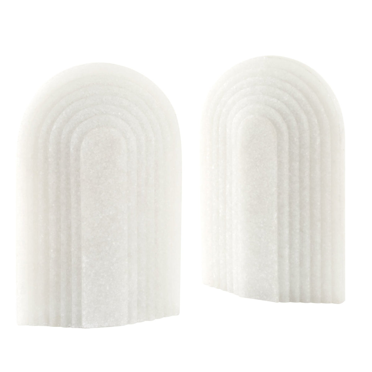 WHITE RICE STONE BOOKENDS S/2 Table Decors| Uttermost