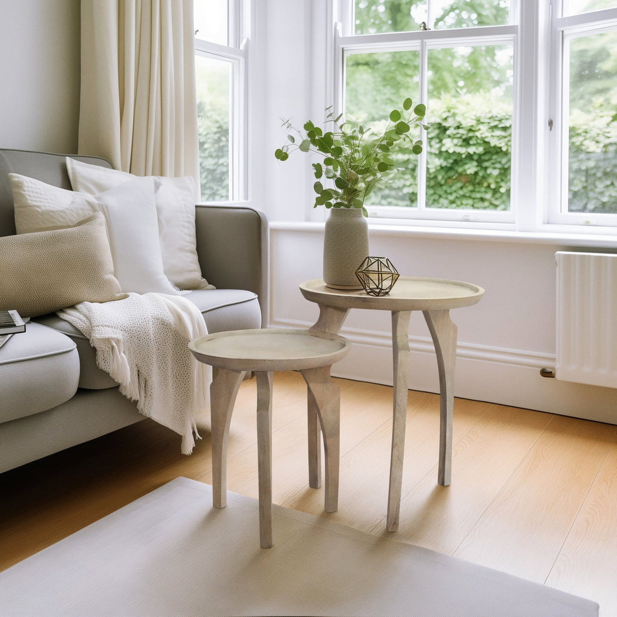 White stone accent Table Accent & End Tables| Sagebrook Home