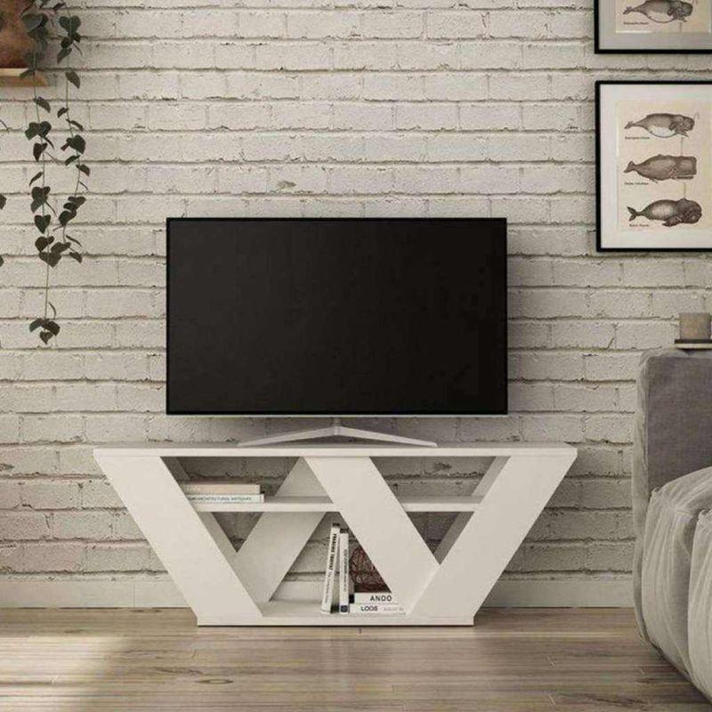White TV Unit With Contemporary Elegance for Your Entertainment Space By Alhome - 110113162 TV Units| Alhome