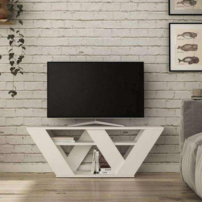 White TV Unit With Contemporary Elegance for Your Entertainment Space By Alhome - 110113162 - Al Rugaib Furniture