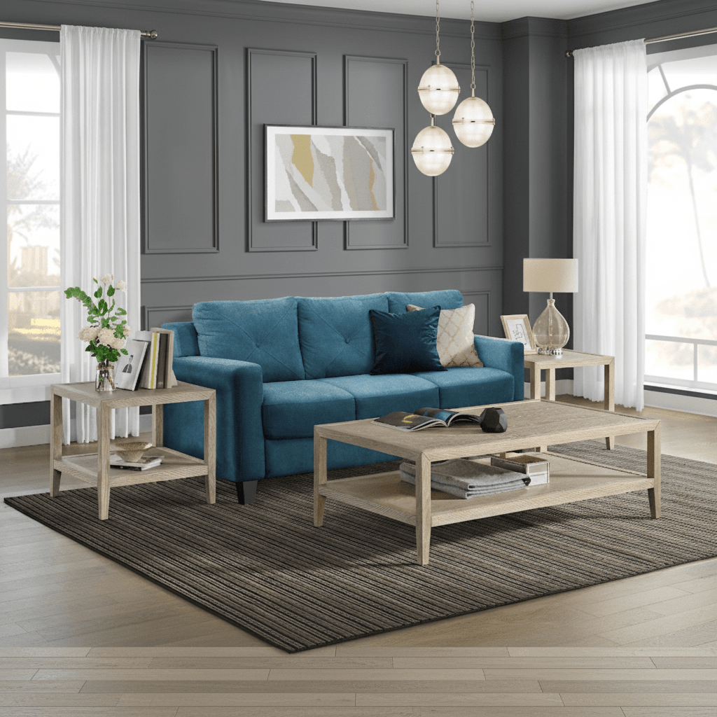 Whitewashed Oak Wood Coffee Table Coffee Tables| Roots Furniture