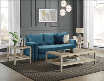 Whitewashed Oak Wood Coffee Table - Al Rugaib Furniture