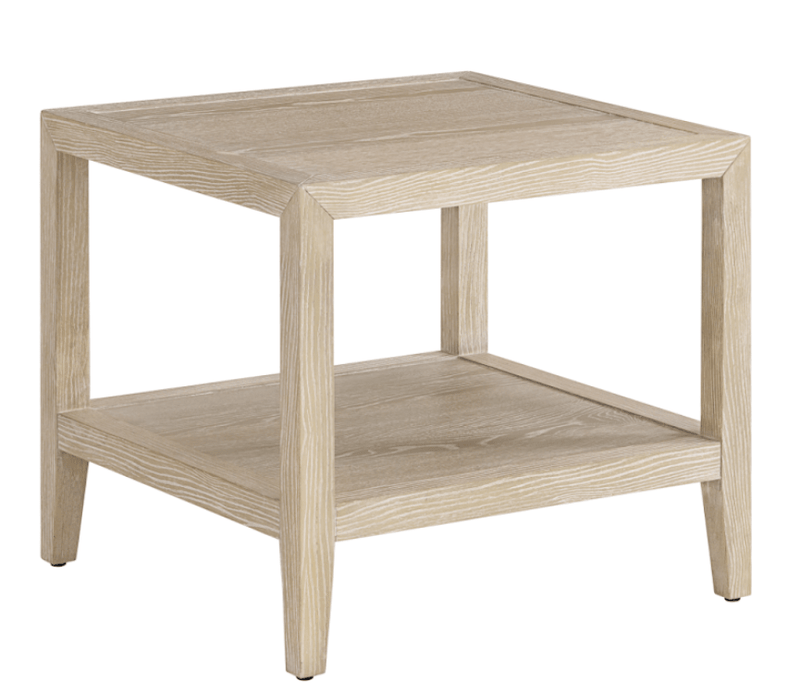 Whitewashed Oak Wood SideTable - Al Rugaib Furniture
