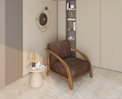 Wigaar Leather Chair by Alhome - Al Rugaib Furniture