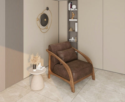 Wigaar Leather Chair by Alhome - Al Rugaib Furniture